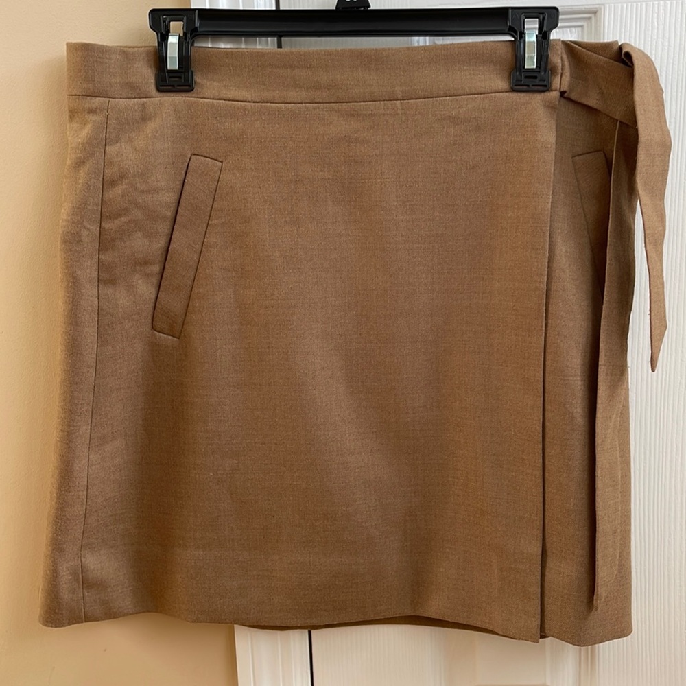 J Crew wrap around wool skirt Size8